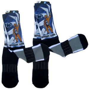 medium and large socks with retro vibes Penn State Nittany Lion Mascot